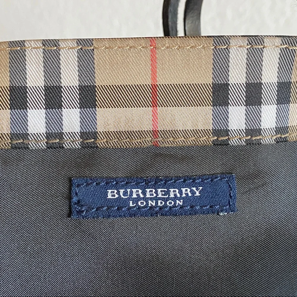 Burberry check nylon tote
